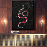 Snake on Black Marble