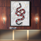 Snake on White Marble