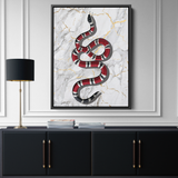 Snake on White Marble