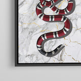 Snake on White Marble