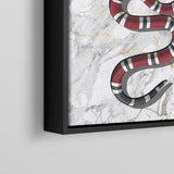 Snake on White Marble