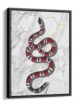 Snake on White Marble